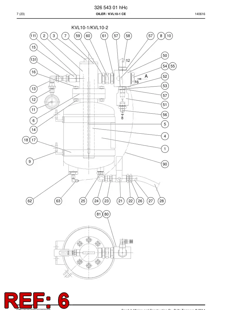 20834148a 208 341 48a Seal - Sandvik Technical Drawing