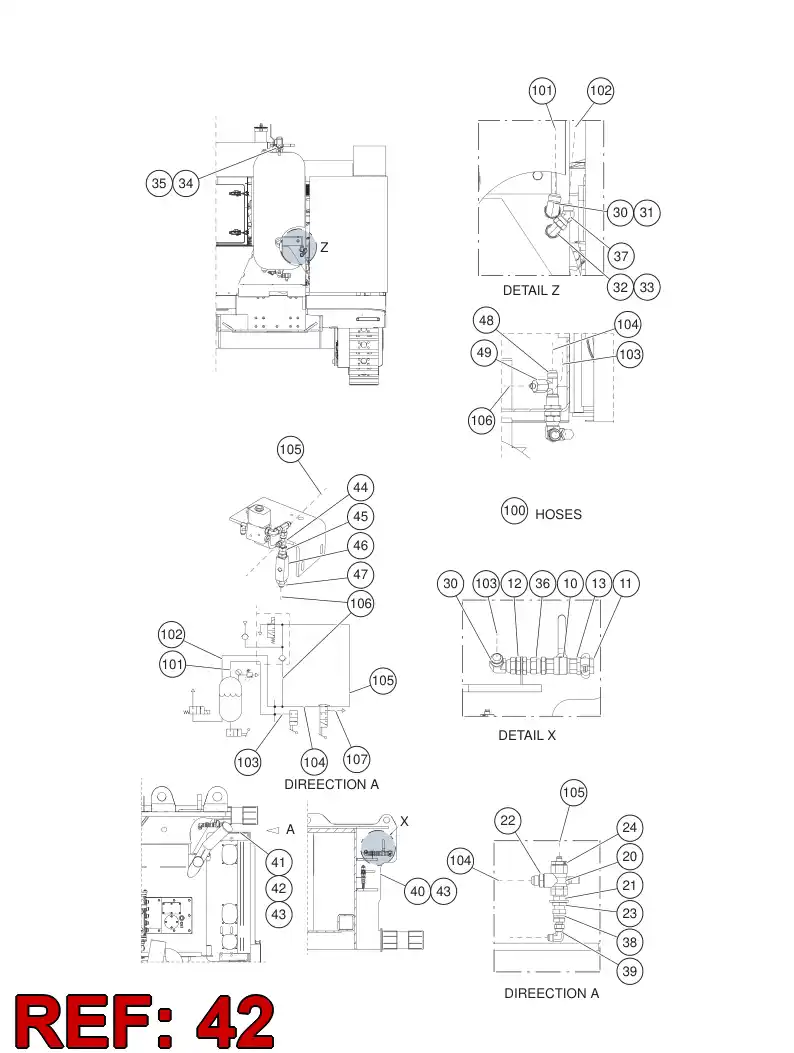 20835568 208 355 68 WARNING ''PRESSURE ACCUMULATOR'' - Sandvik Technical Drawing