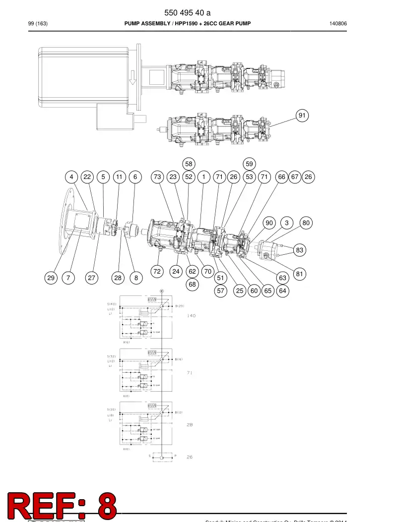 20878758 208 787 58 Flange - Sandvik Technical Drawing