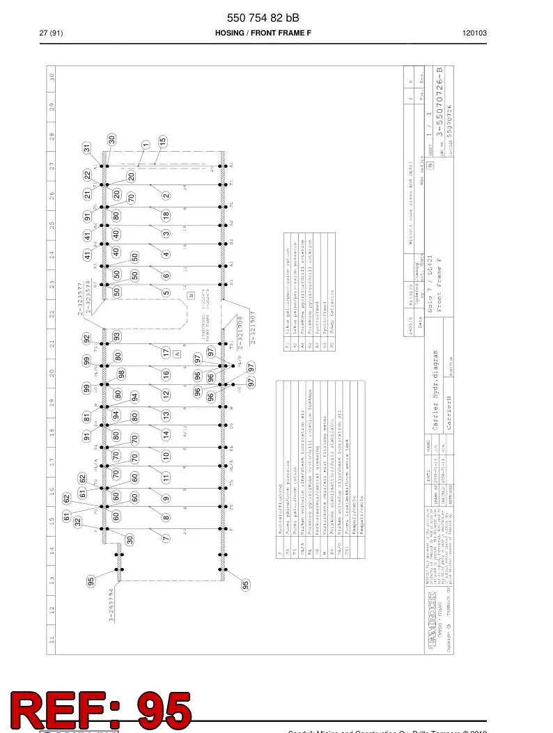 20884338 208 843 38 Connector - Sandvik Technical Drawing