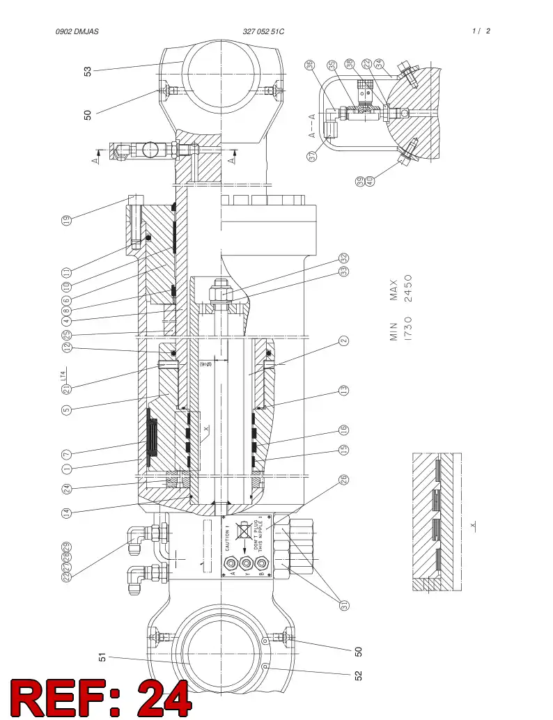 20888117 208 881 17 STOPPER RING - Sandvik Technical Drawing
