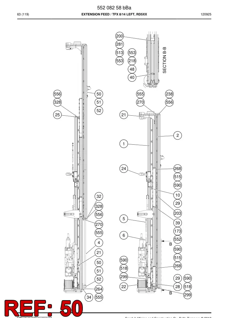 20888528b 208 885 28b Pin, Clevis - Sandvik Technical Drawing