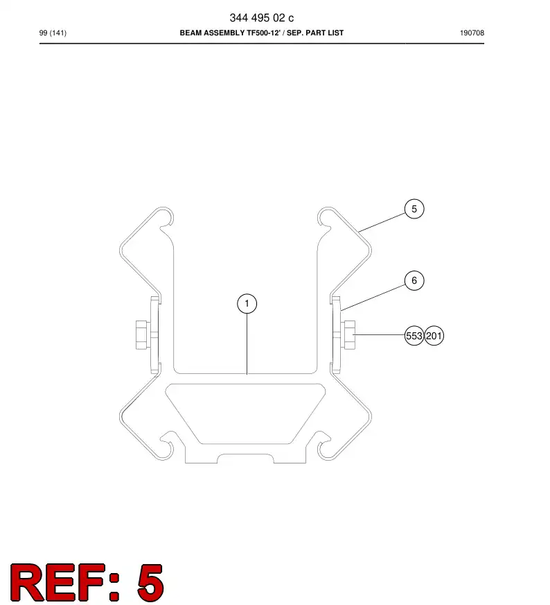 20891748b 208 917 48b Strip, Guide - Sandvik Technical Drawing