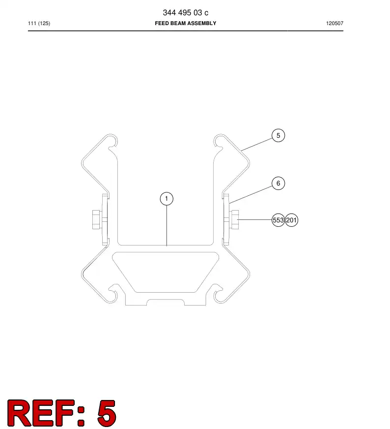 20891878a 208 918 78a Guide strip - Sandvik Technical Drawing
