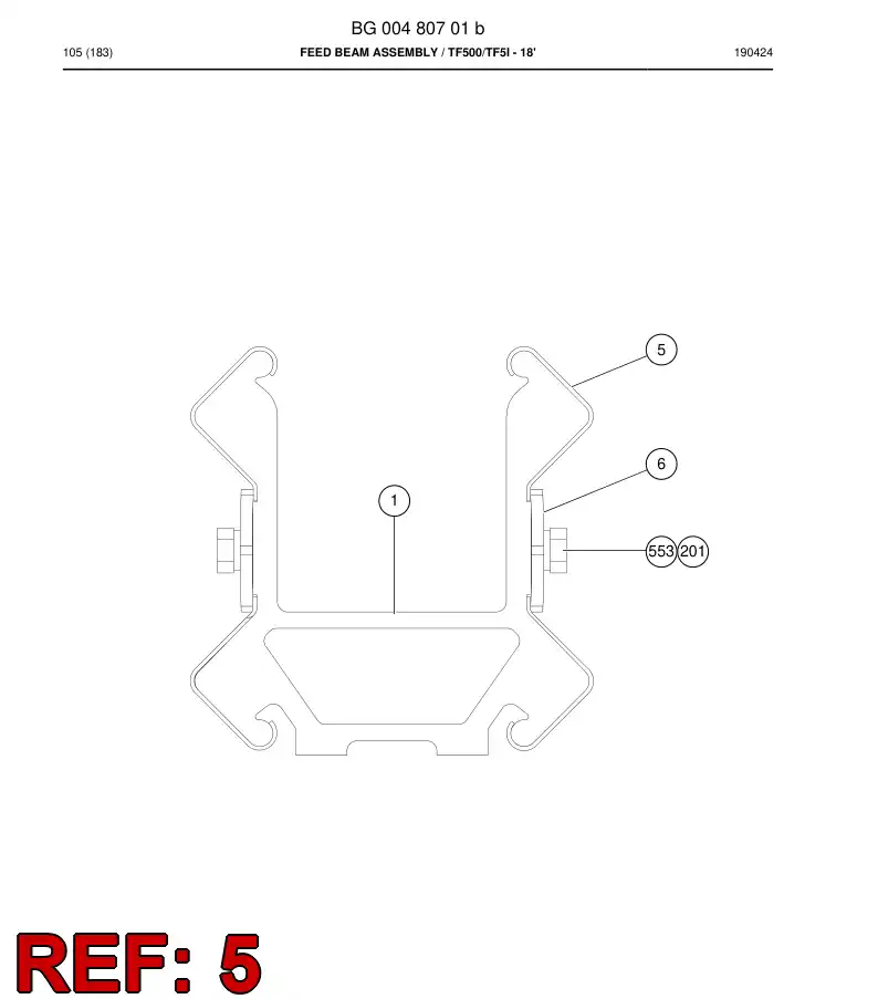 20892068b 208 920 68b Strip, Guide - Sandvik Technical Drawing