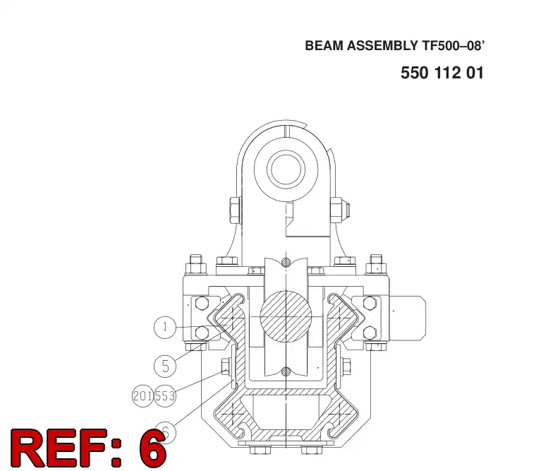 20892628 208 926 28 Plate, Mounting - Sandvik Technical Drawing