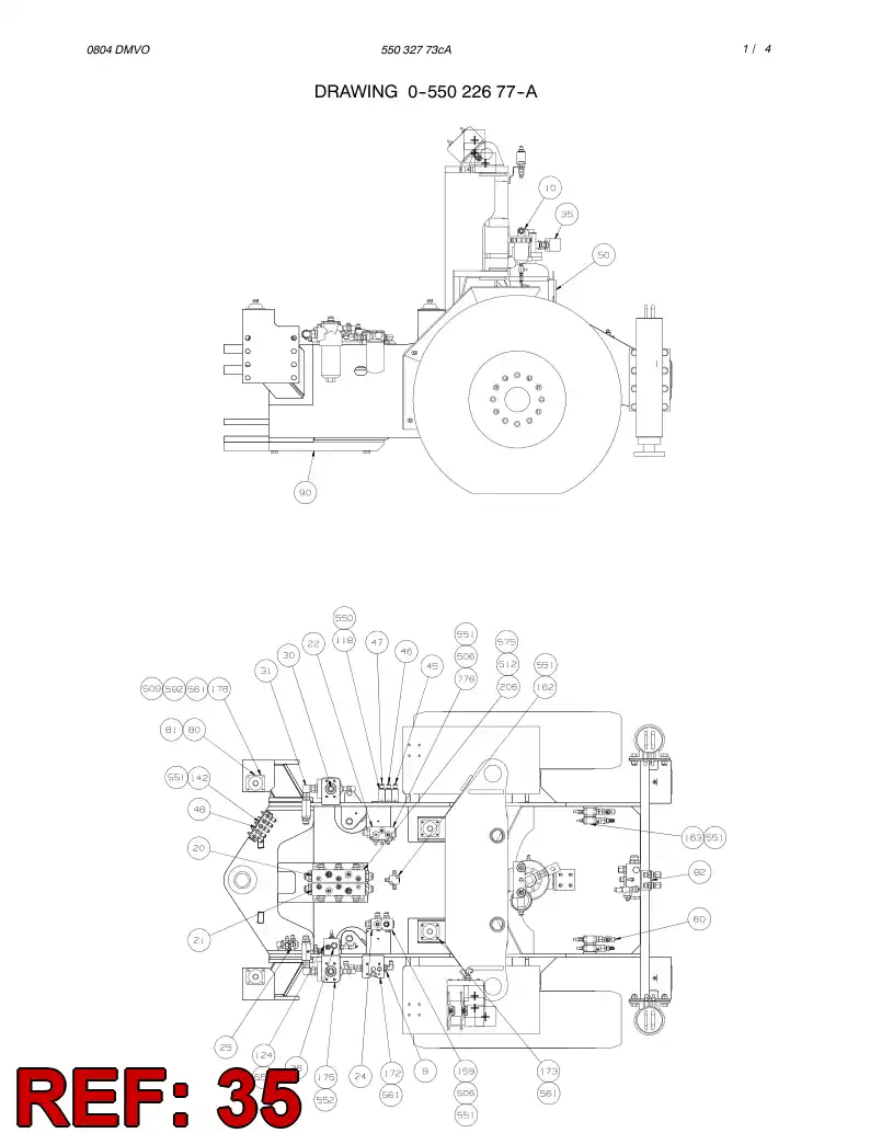 20908084 209 080 84 OILER - Sandvik Technical Drawing