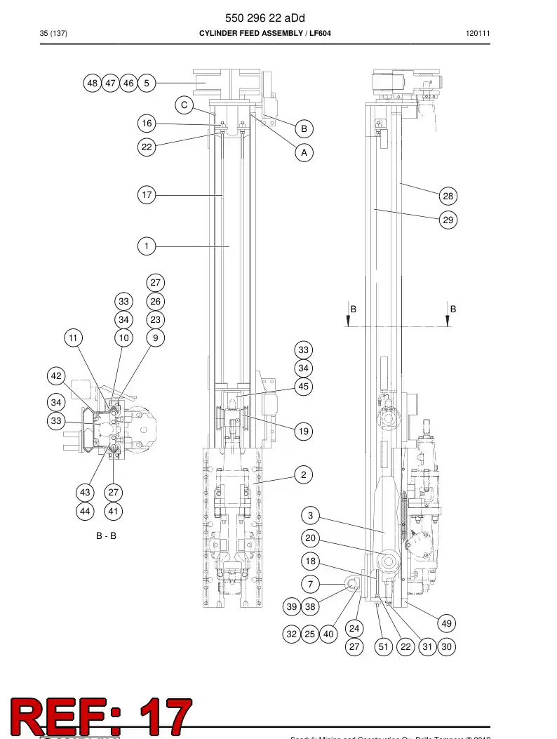20913064a 209 130 64a Wire rope - Sandvik Technical Drawing