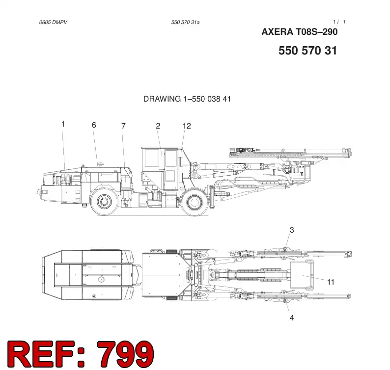 20928724 209 287 24 MAIN ASSEMBLY SCREWS - Sandvik Technical Drawing