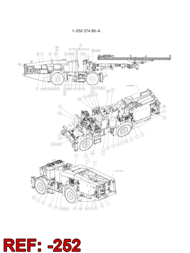 20960918 209 609 18 WARNING ''TIPPING HAZARD'' - Sandvik Technical Drawing