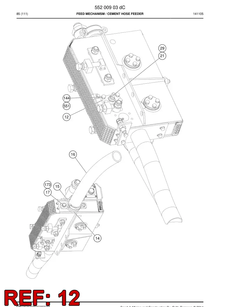 20974578 209 745 78 Plate - Sandvik Technical Drawing