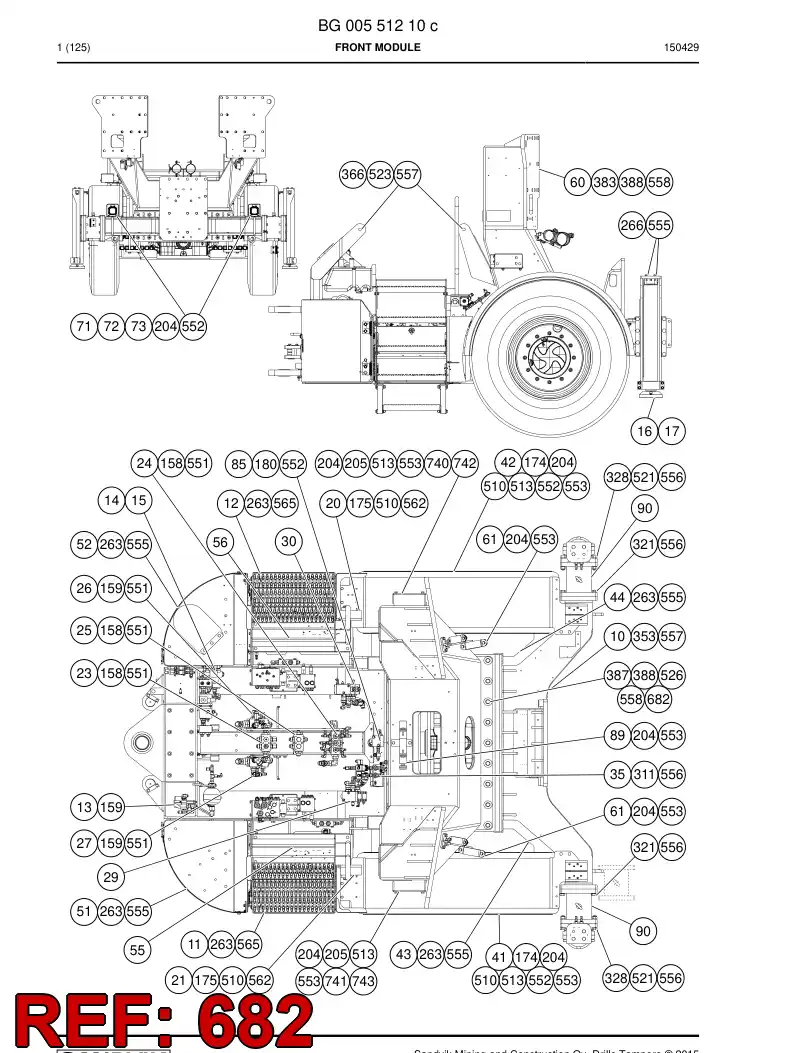 20979235b 209 792 35b Stud - Sandvik Technical Drawing