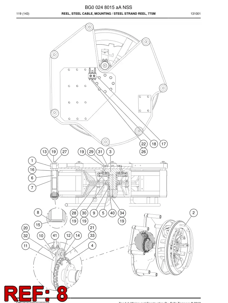 20983058 209 830 58 RING - Sandvik Technical Drawing