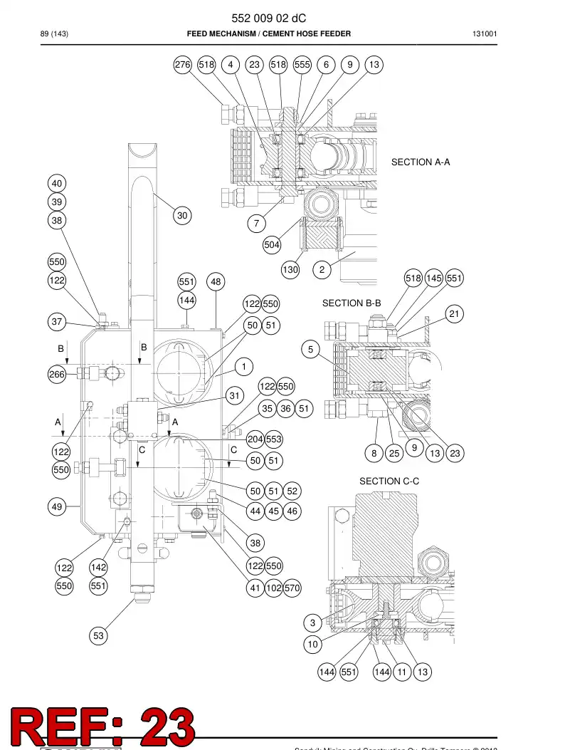 20988258 209 882 58 Bushing - Sandvik Technical Drawing