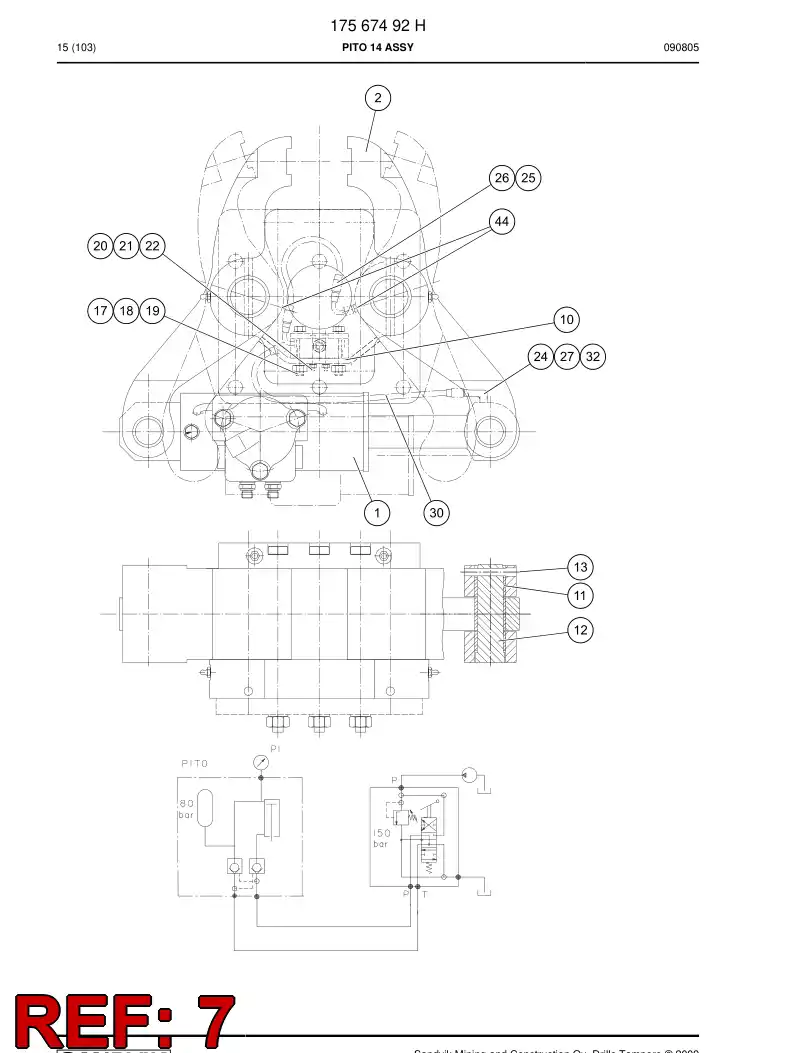 20994248 209 942 48 Bearing bushing - Sandvik Technical Drawing