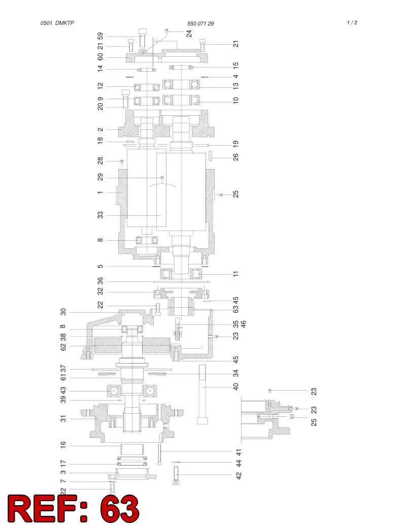 22358421 223 584 21 Gearwheel - Sandvik Technical Drawing