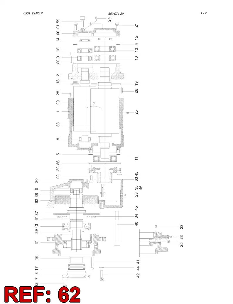 22358422 223 584 22 Gearwheel - Sandvik Technical Drawing