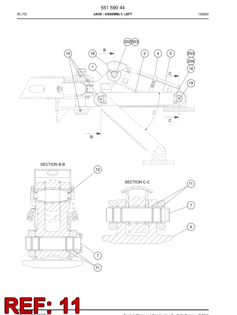 23210188a 232 101 88a Bushing, Bearing - Sandvik Technical Drawing