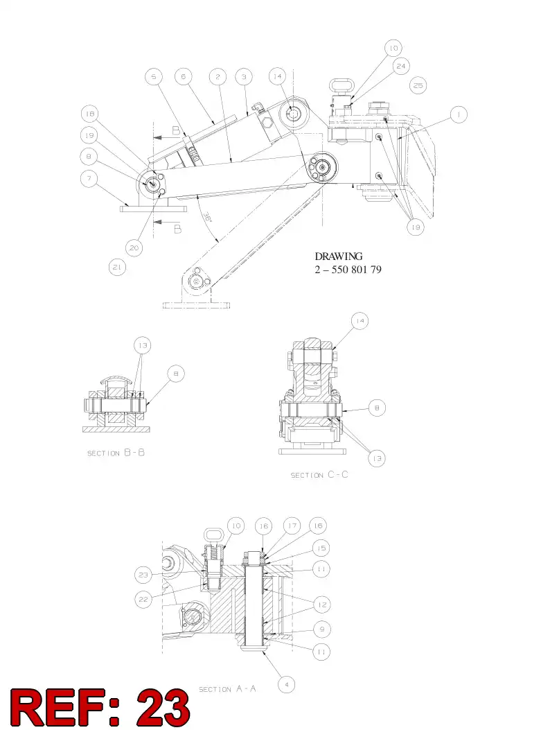 23210208 232 102 08 BEARING BUSHING - Sandvik Technical Drawing