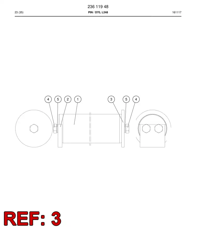 23210598b 232 105 98b GASKET - Sandvik Technical Drawing