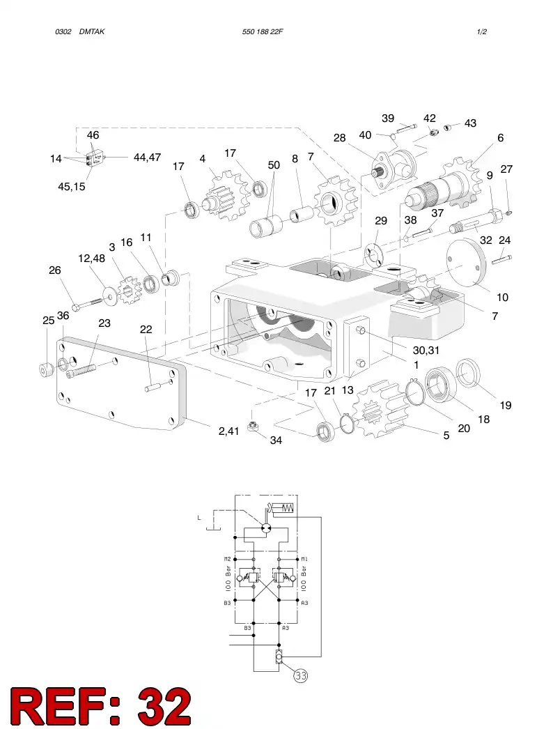 23211888 232 118 88 Spline - Sandvik Technical Drawing