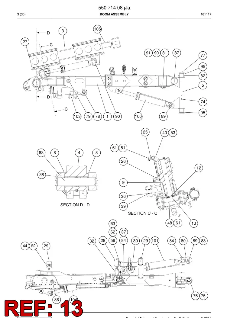 23212108a 232 121 08a FLANGE - Sandvik Technical Drawing