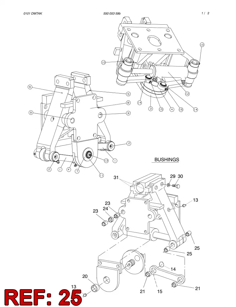 23213108 232 131 08 Bushing - Sandvik Technical Drawing