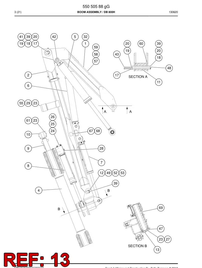 23214788a 232 147 88a Flange - Sandvik Technical Drawing