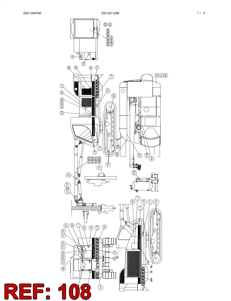 23224702 232 247 02 Warning decal - Sandvik Technical Drawing
