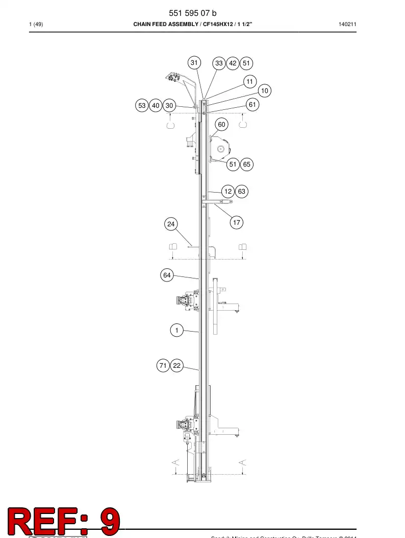 23230678b 232 306 78b Plate,Tensioning - Sandvik Technical Drawing