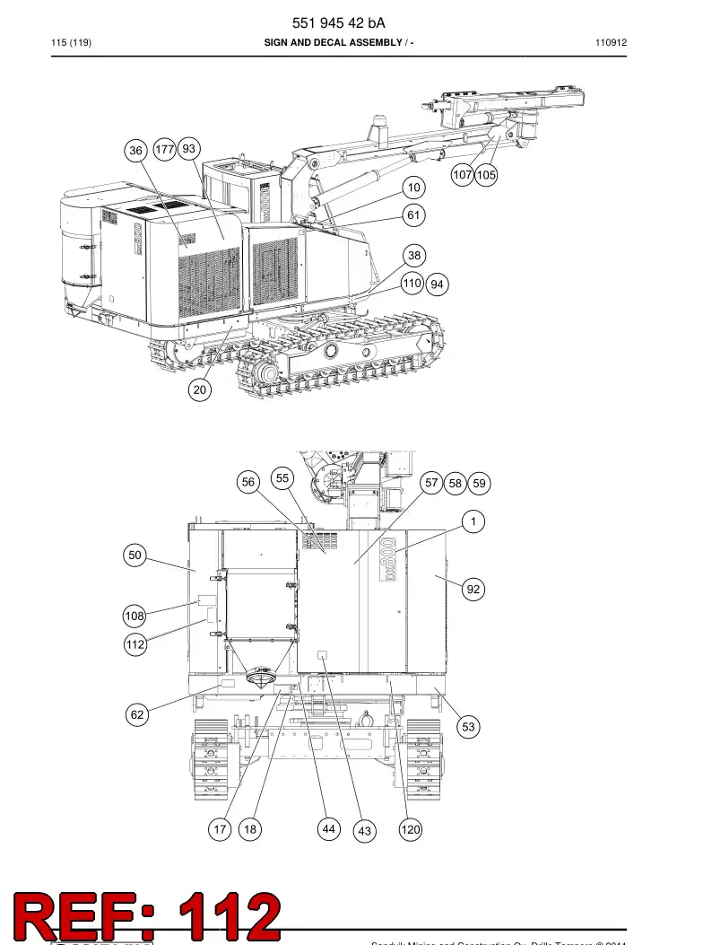 23248266a 232 482 66a Sign - Sandvik Technical Drawing