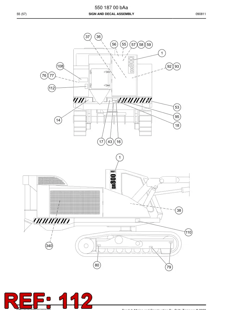 23248393 232 483 93 Sign - Sandvik Technical Drawing
