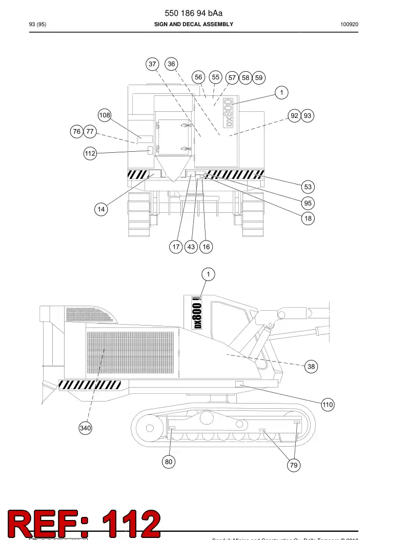 23248398 232 483 98 Sign - Sandvik Technical Drawing