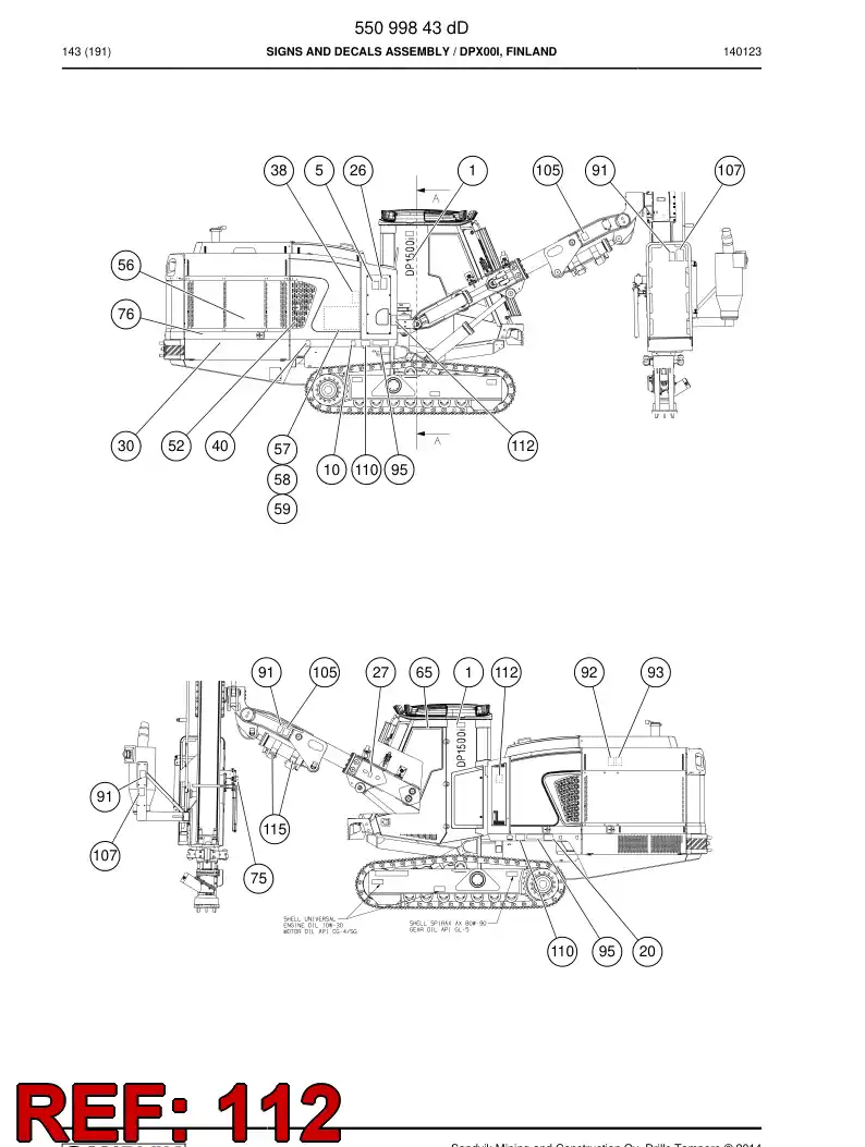 23248398e 232 483 98e Sign - Sandvik Technical Drawing