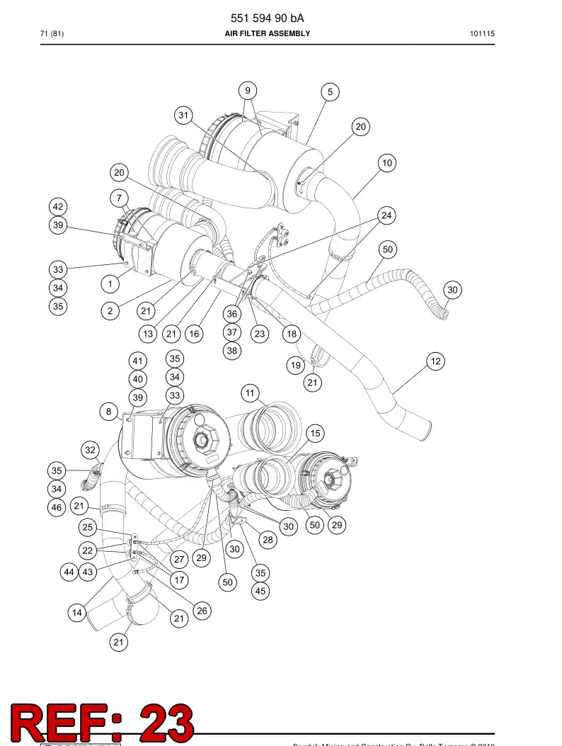 23260528 232 605 28 Supporting block - Sandvik Technical Drawing