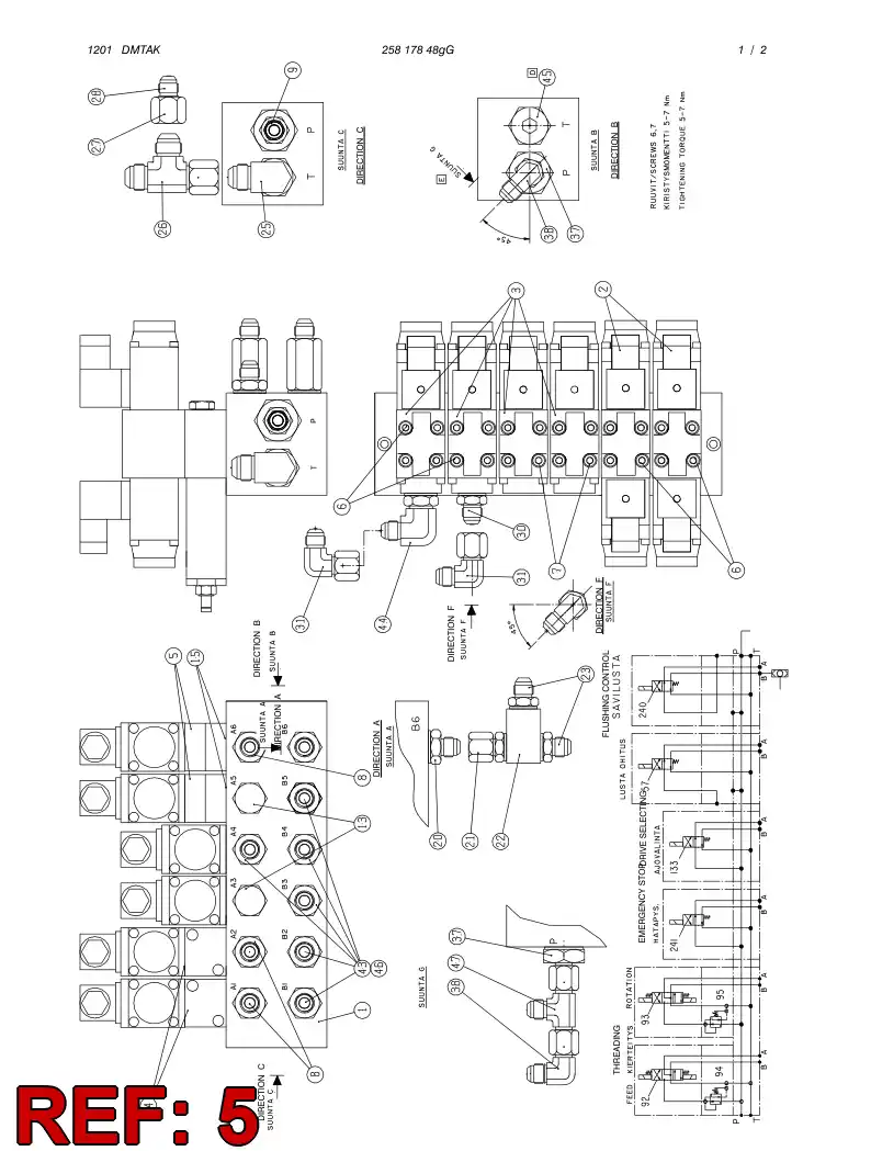 23274338 232 743 38 TAPPING PLATE - Sandvik Technical Drawing