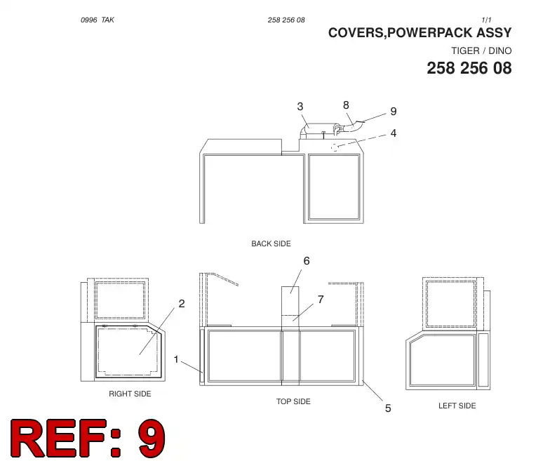 23281464 232 814 64 EXHAUST CAP - Sandvik Technical Drawing