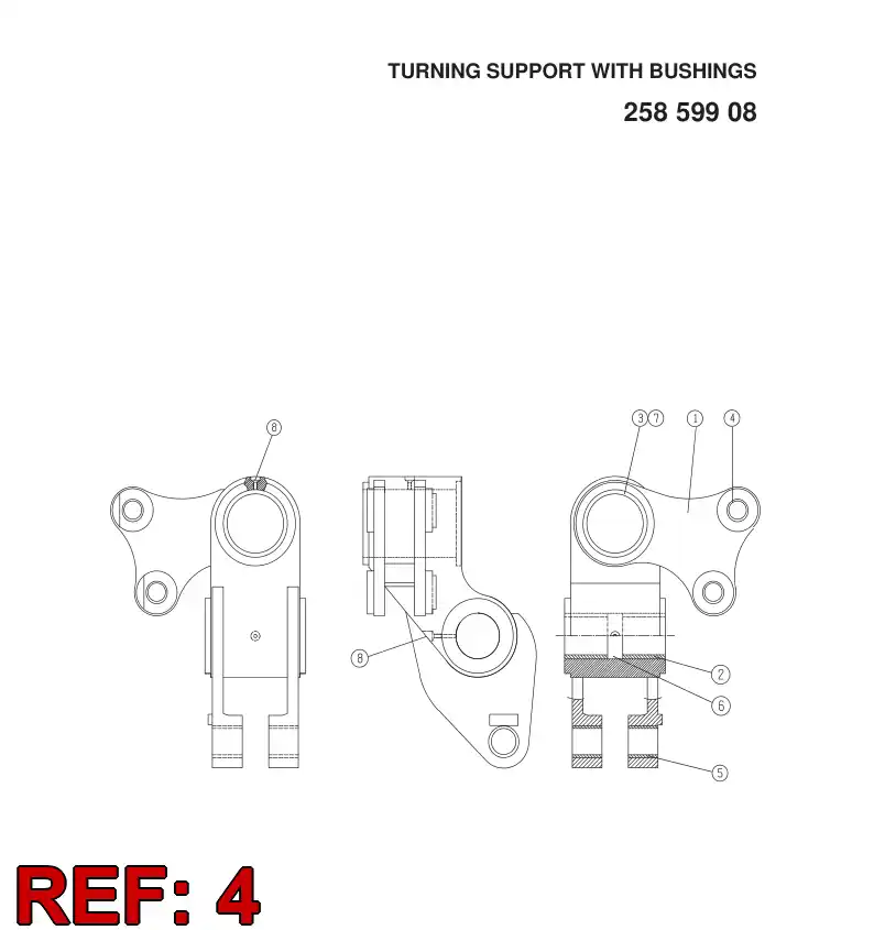 23291108 232 911 08 Bushing, Bearing - Sandvik Technical Drawing