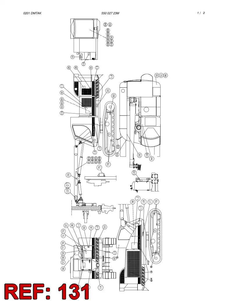 23303061 233 030 61 WARNING PLATE ASSY - Sandvik Technical Drawing
