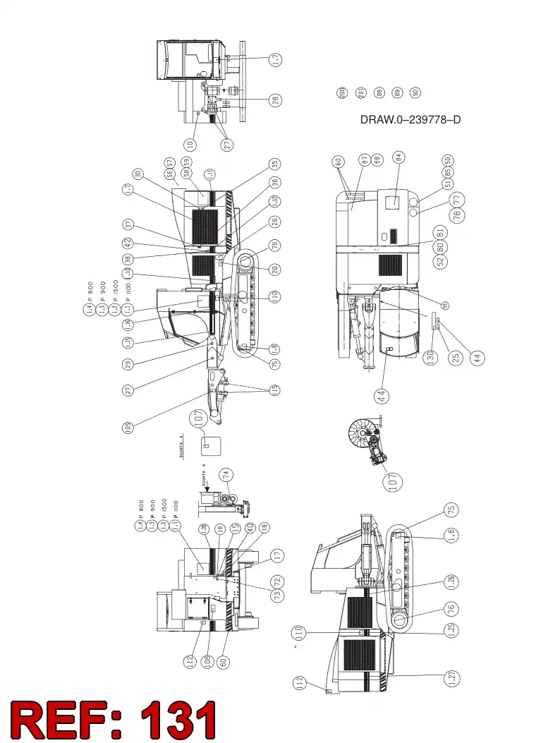 23303062a 233 030 62a WARNING PLATE ASSY - Sandvik Technical Drawing