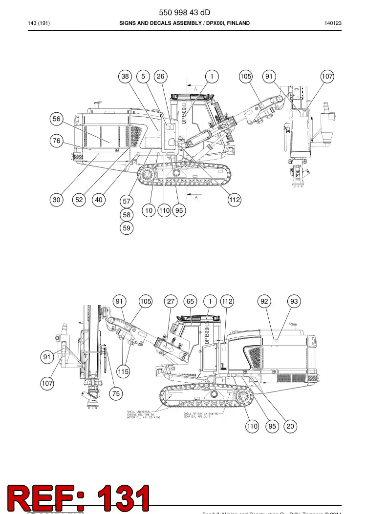 23303066c 233 030 66c Sign - Sandvik Technical Drawing