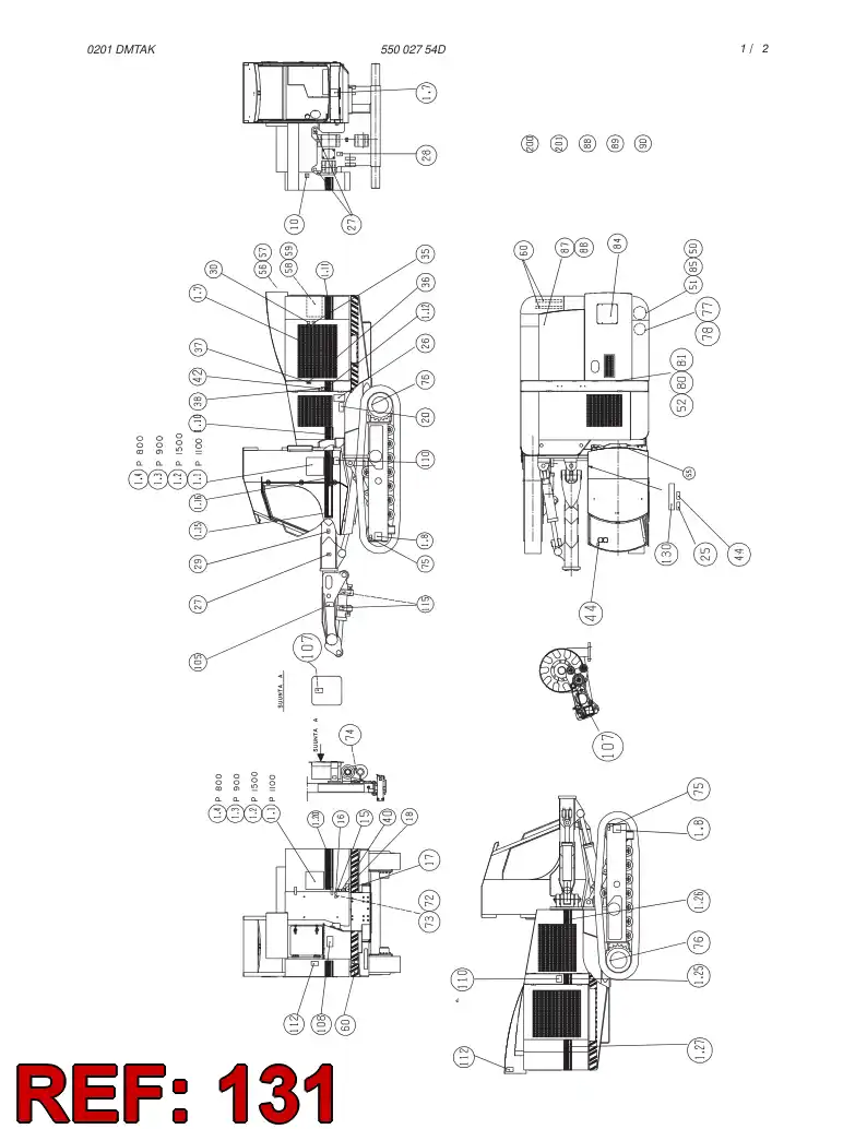23303067a 233 030 67a WARNING PLATE ASSY - Sandvik Technical Drawing
