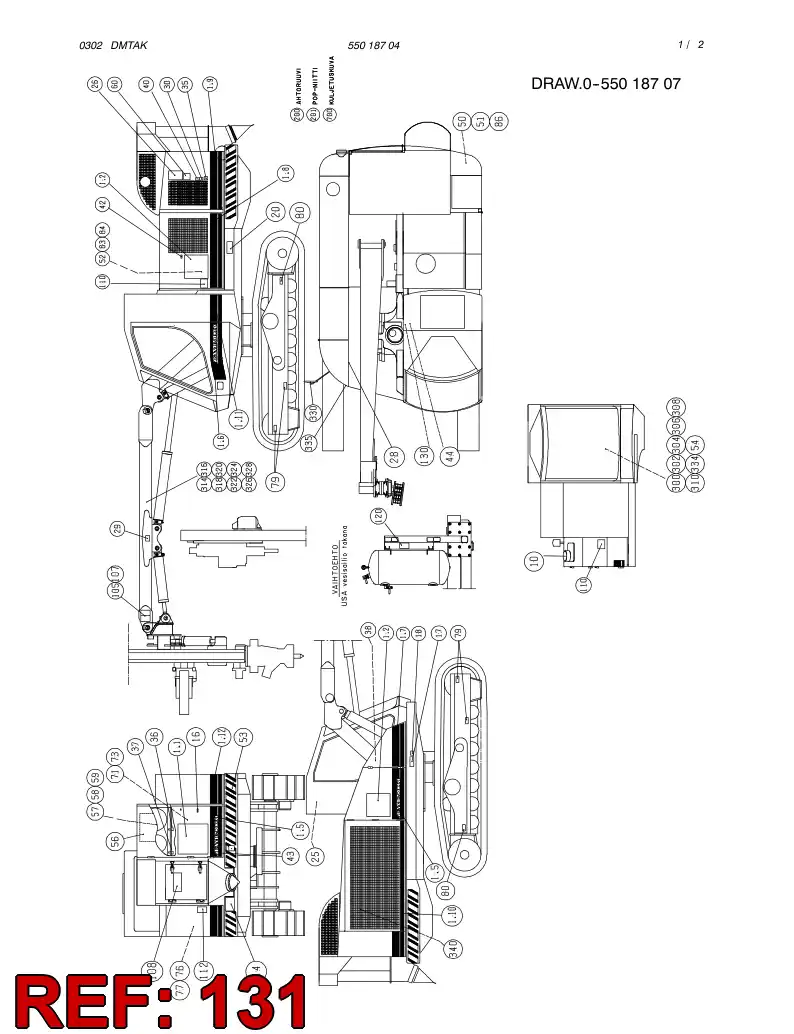23303068 233 030 68 WARNING PLATE ASSY - Sandvik Technical Drawing