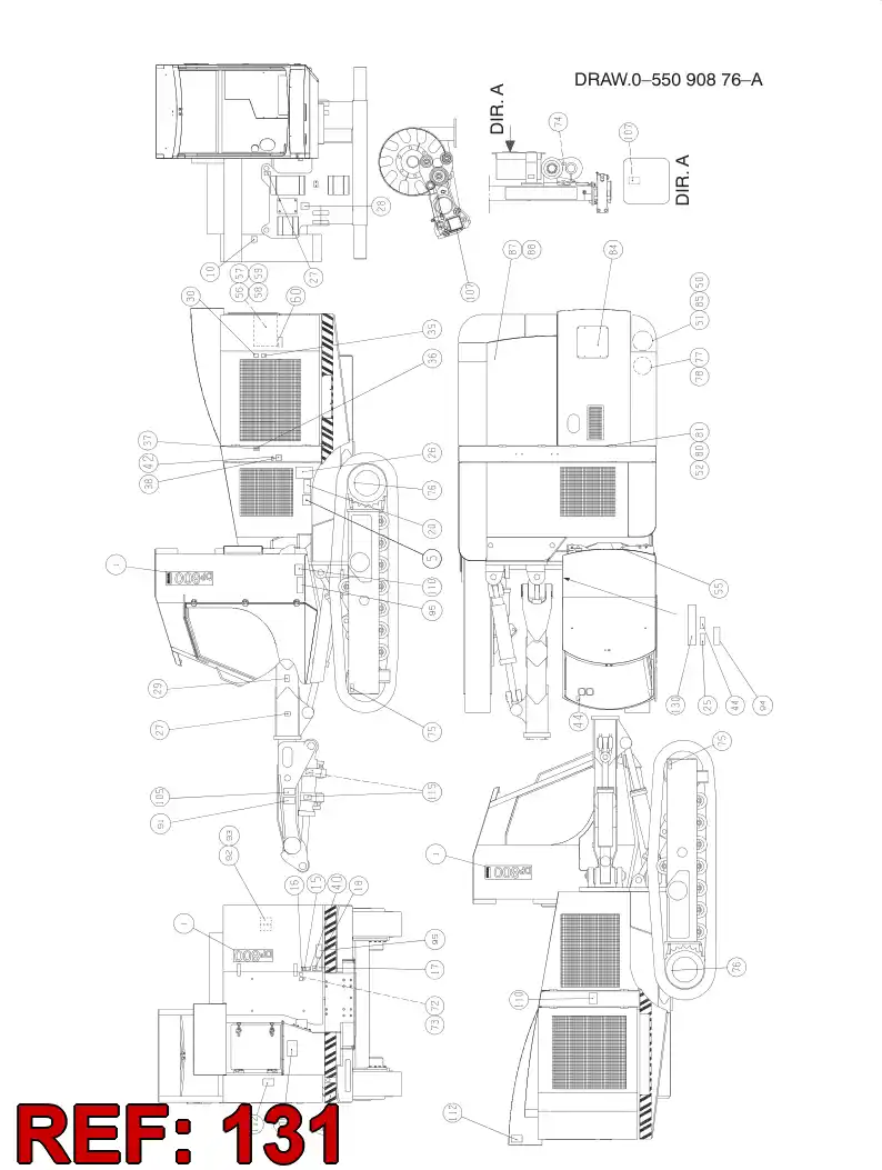 23303068a 233 030 68a WARNING PLATE ASSY - Sandvik Technical Drawing
