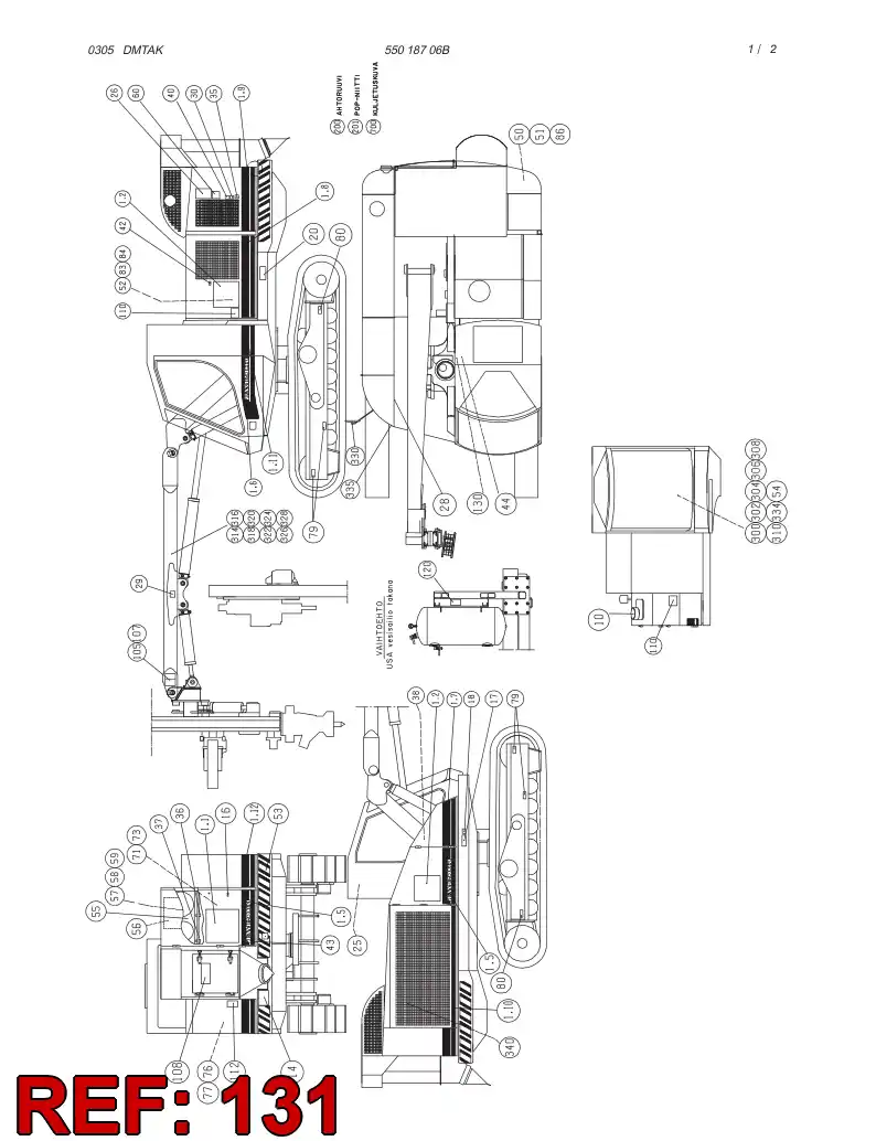 23303195 233 031 95 WARNING PLATE ASSY - Sandvik Technical Drawing