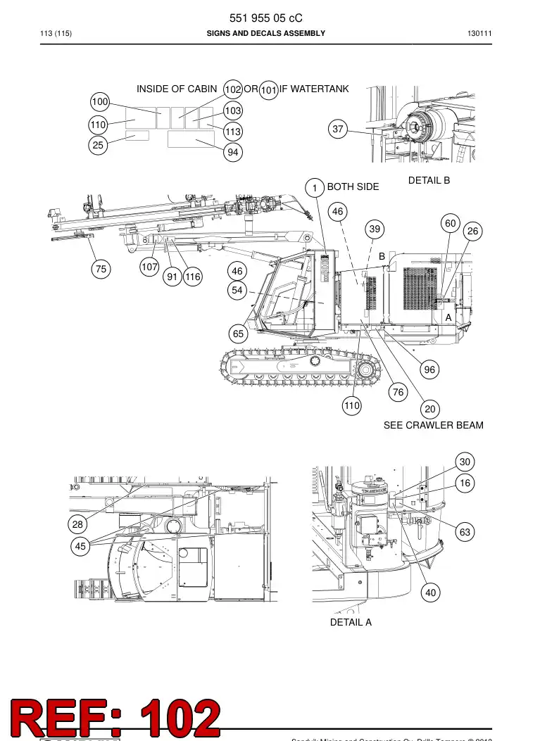 23304504c 233 045 04c ''GIVEN GRAD. ANGLE (TRAMMING)'' - Sandvik Technical Drawing