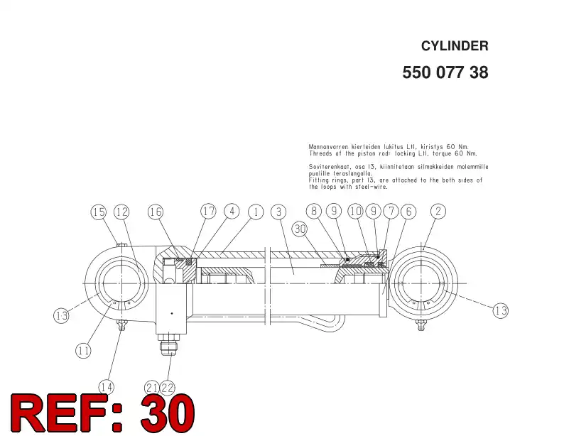 23310758 233 107 58 LIMIT BUSHING - Sandvik Technical Drawing