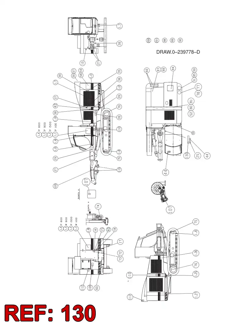 23313782 233 137 82 WARNING PLATE ASSY - Sandvik Technical Drawing