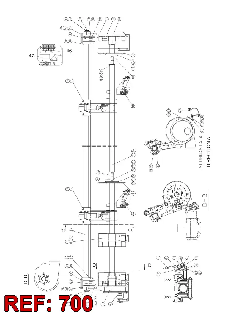 23325856 233 258 56 FEED PLATE ASSY - Sandvik Technical Drawing