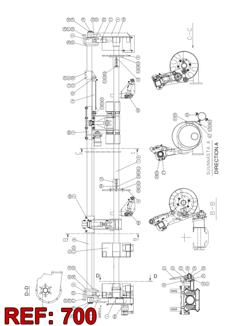 23325858 233 258 58 FEED PLATE ASSY' - Sandvik Technical Drawing
